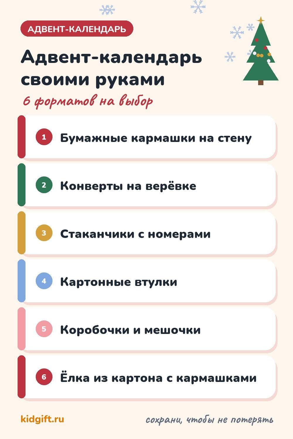 Адвент календарь своими руками: шесть форматов — кармашки из бумаги, конверты на верёвке, стаканчики, втулки, коробочки и ёлка из картона