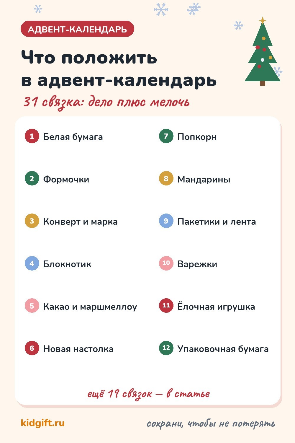Что положить в адвент-календарь: 31 идея наполнения — наклейки, мелочи для творчества, сладости, книжки и задания