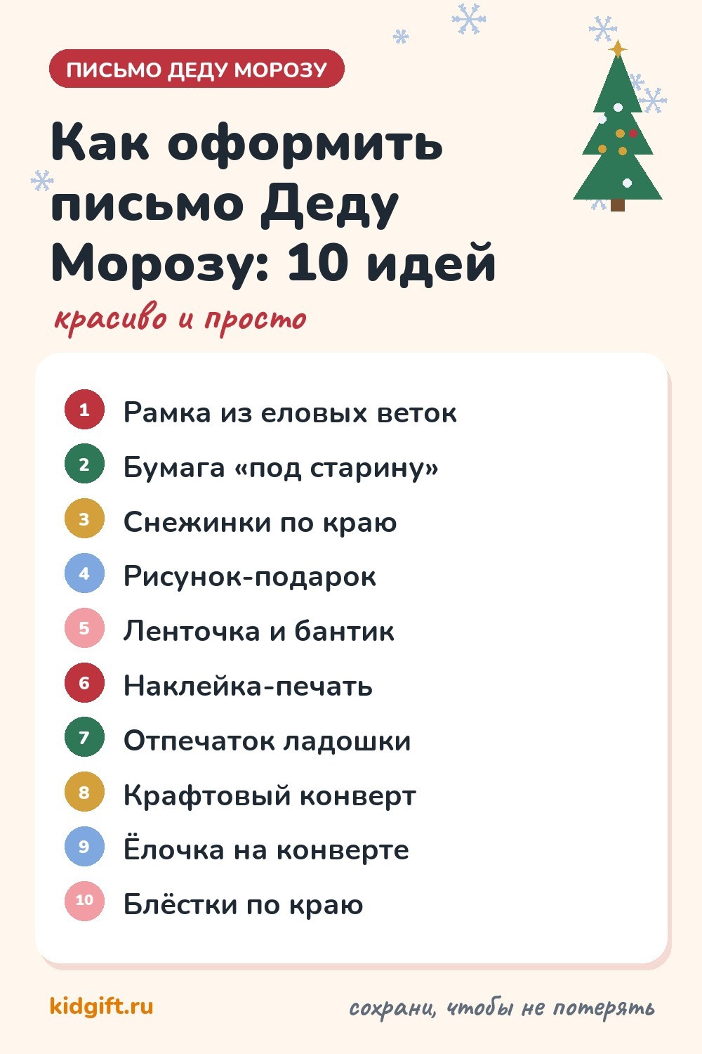 Как красиво оформить письмо Деду Морозу: 10 идей — рамка из веток, снежинки, рисунок, лента, наклейка-печать, крафтовый конверт